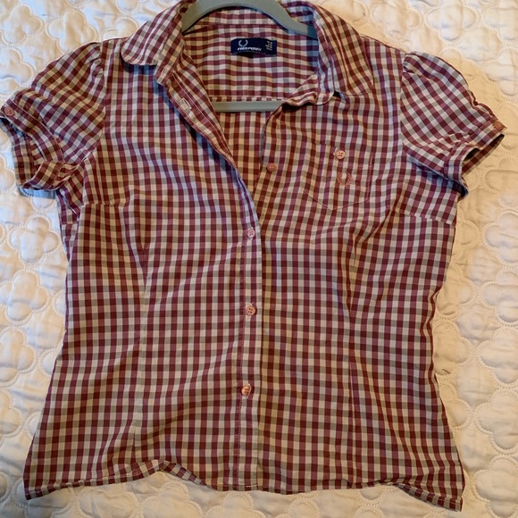 Fred Perry casual cap sleeve shirt - Picture 1 of 6